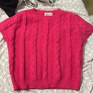 Superdown pink knit top